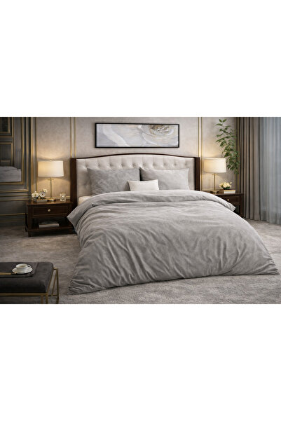 DreamHomes Dreamhouse Lenjerie de pat dublu, bumbac 100%, 3 piese, 200x220 cm – Mendez Gray