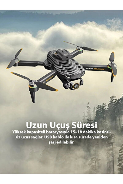 yollayenilensin S9 Drone 4K Kamera WiFi FPV Katlanabilir Uzaktan Kumandalı Mi...