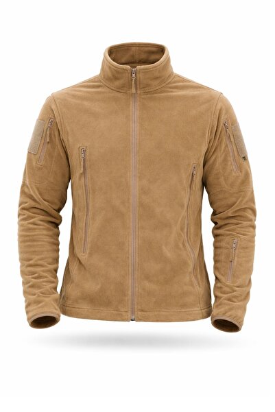 SINGLE SWORD Taktik Askeri Bej Polar Hırka