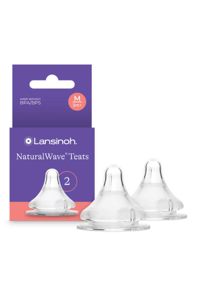 Lansinoh Tetina cu flux mediu, Lansinoh, 2 buc