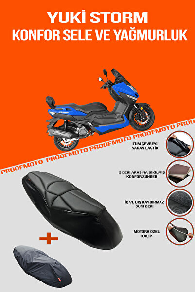 PROOFMOTO غطاء سرج ومطر مريح من يوكي ستورم