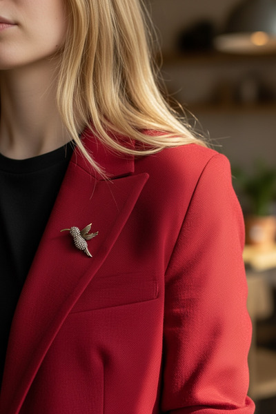 FUYA JEWELLERY Sinek Kuşu Broş