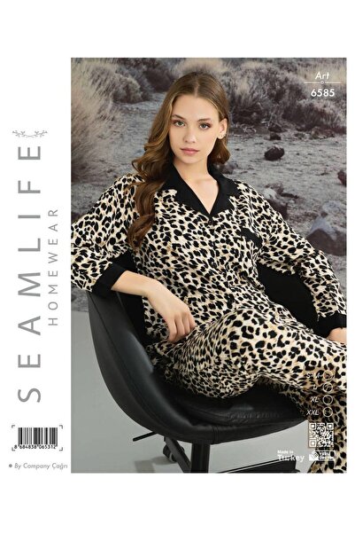 seamlife Γυναικείο Σετ Πυτζάμες Μακρυμάνικο Πλεκτό Πουκάμισο