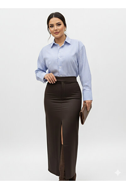 Mess Trend Tarzınla Fark Yarat Anthracite Pencil Skirt