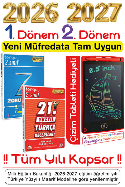 Tonguç Yayınları 2. Sınıf Tüm Dersler Zoru Bankası Soru & 2. Sınıf 21. Yüzyıl...