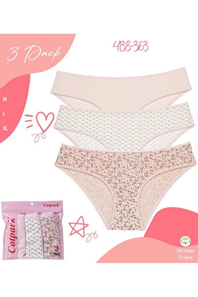 Cotpark Γυναικεία βασικά βαμβακερά εσώρουχα μπικίνι 3 πακέτο 4138