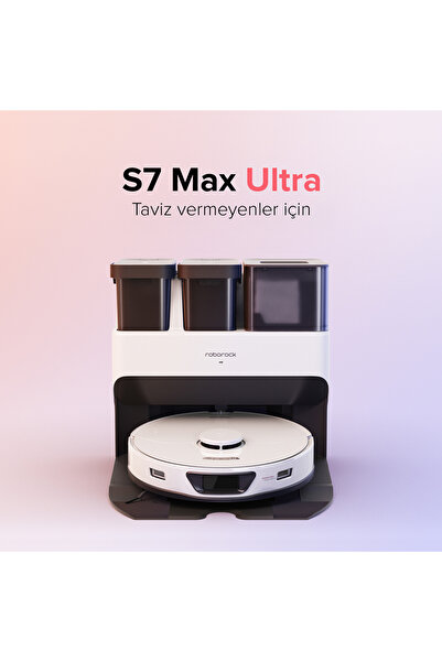 Roborock S7 Max Ultra Akıllı Robot Süpürge Beyaz