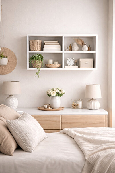 Alesta Life Edge Bölmeli Duvar Rafı -Raf Kitaplık - Kitaplık - Masa Üstü Raf ...