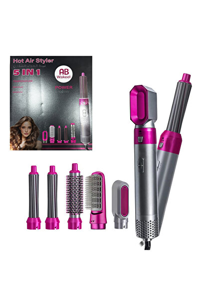 Generic AB Wakeel 5 in 1 Hot Air Styler 1000W, Hair Dryer, Curler & Volumizin...