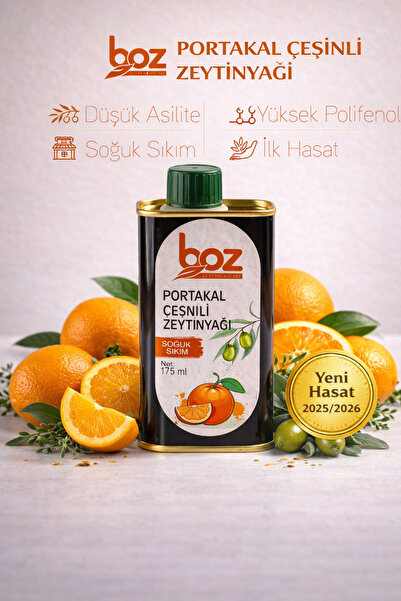 BOZ ZEYTİN ZEYTİNYAĞI PORTAKAL ÇEŞNİLİ ZEYTİNYAĞ 175 ML