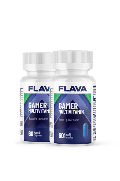 FLAVA Gamer Multivitamin - 60 Capsules X 2 Pieces