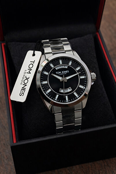 Tom Jones Yeni Sezon Erkek Kol Saati 3 Atm Su Geçirmez Gümüş Renk Bileklik He...