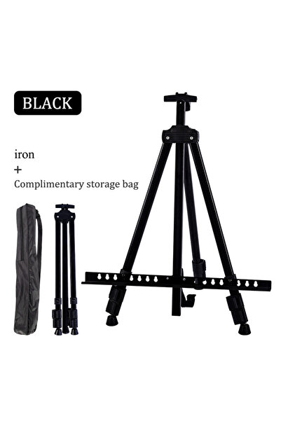 Choice Iron Black Portable Shrinkable Drawing Board Stand,Metal Easel,Foldabl...
