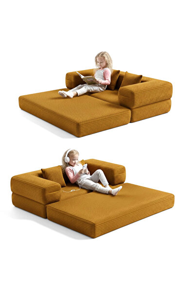 foamly 140x70 cm Modüler Çocuk Koltuğu - Fonksiyonel Oyun Minderi ve Kanepe T...