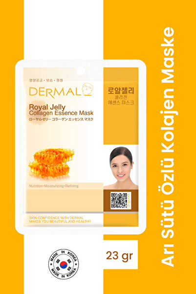 Dermal Besleyici, Nemlendirici, Arındırıcı Arı Sütü Özlü Kolajen Maske 23gr