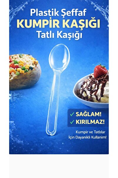 figanlar ambalaj 12.5 Cm Kalın Sert Plastik Küçük Sup Mısırcı Tatlı Kaşığı ku...