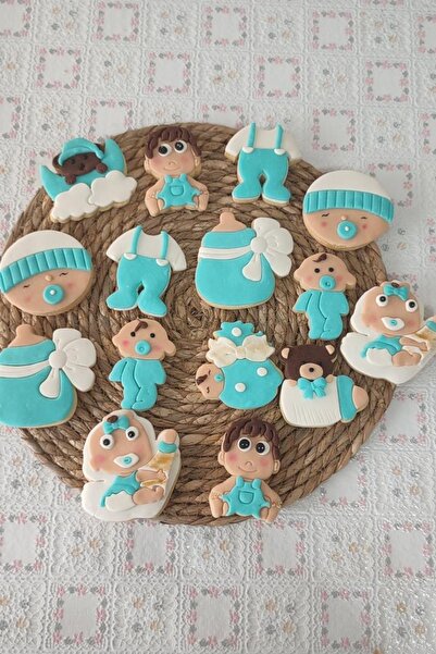 Miranın Hobileri Yeni Doğan Erkek Bebek Karışık Desenli Şeker Hamurlu Butik K...