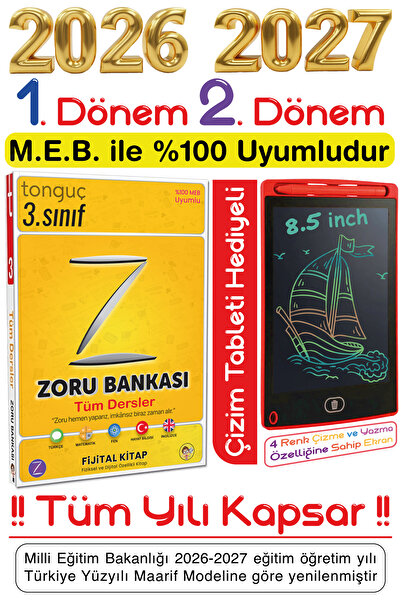 Tonguç Yayınları Tonguç 3. Sınıf Tüm Dersler Soru & Zoru Bankası Tüm Yılı Kap...