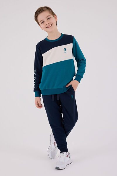 U.S. Polo Assn. طقم رياضي أخضر للأولاد من يو.إس. بولو أسن