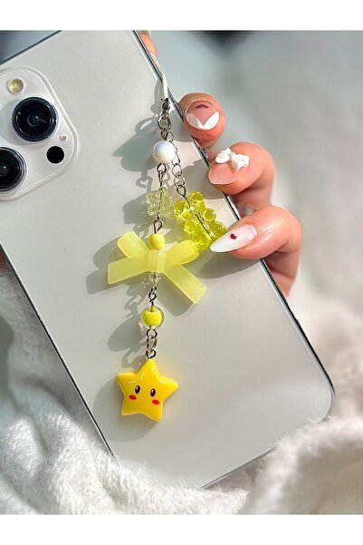 MİRAZ TASARIM Star Figured Bow Detailed Phone Charm – Phone Strap & Bag Ornam...