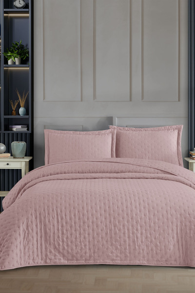 Elart Κάλυμμα κρεβατιού Helena Διπλό 3 τεμάχια (240x260 cm) Πούδρα