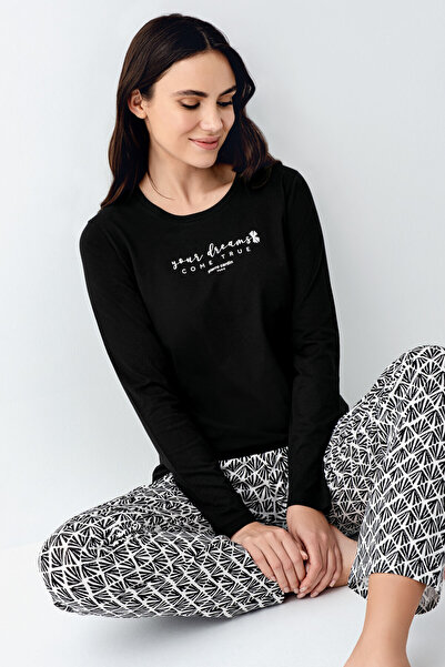 Pierre Cardin Дамски комплект пижама в черно