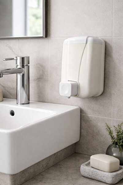 Palex Dispenser sapun lichid Palex, 500 ml, montare pe perete, alb, plastic r...