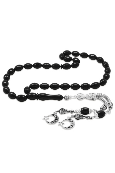 Tesbihane Нетемніючий метал Ayyıldız з бахромою, нарізаний ячмінь, чорний, ст...