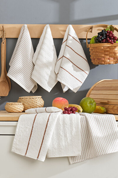 Elart Sophia Kitchen Towel 6 Pieces (45X30 cm) Cream