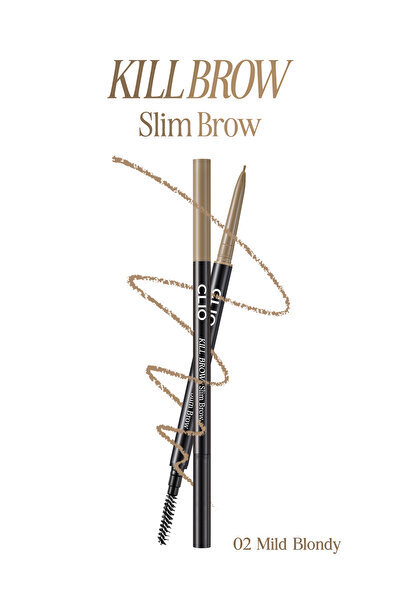 CLIO Doğal Görünüm Sunan Ultra İnce Uçlu Çift Taraflı Kaş Kalemi Kill Brow Sl...