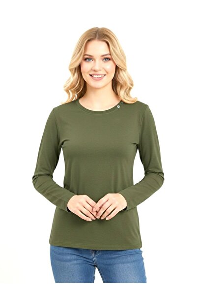 QYA Clothing ΒΑΣΙΚΟ ΜΑΚΡΥΜΑΝΙΚΟ ΜΑΚΡΥΜΑΝΙΚΟ ΜΠΛΟΥΖΑ 100% ΒΑΜΒΑΚΙ