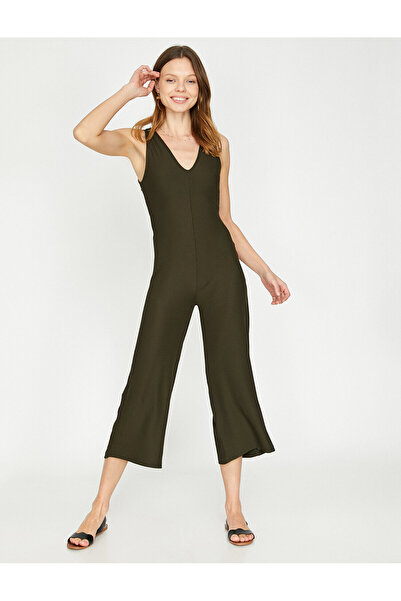 Koton Salopetă Bermuda cu decolteu în V și detaliu la spate