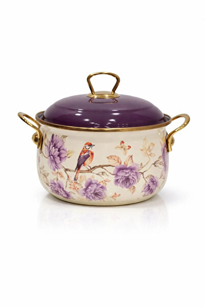 PR HOME Fiorella Deep Curved Enamel Pot 16 cm