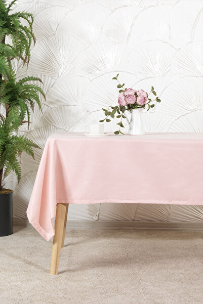 Elart Soft Tablecloth Velvet Rectangular (150X220 cm) Powder