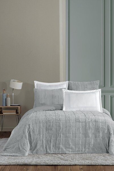 Elart Lena Comfort Set Uyku Seti Çift Kişilik 6 Parça (230x240 cm) Gri