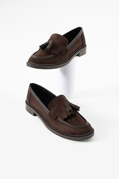 guijarro Γυναικεία casual παπούτσια loafer με φούντες σε καφέ καστόρι - Καθημ...