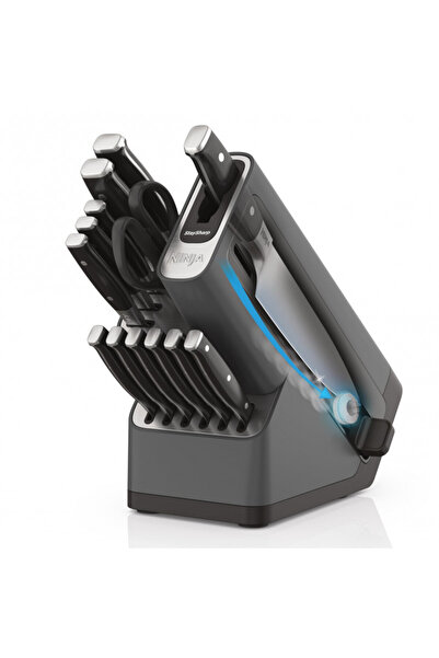 NINJA Set cuțite de bucătărie K32014EUUK cu ascuțitor, 6 bucăți, StaySharp, d...