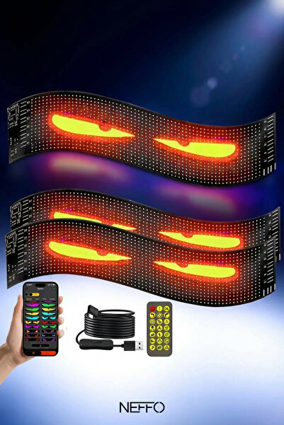 Genel Markalar Matrix Şeytan Göz Kayar Led Panel Tabela Uzaktan Kumandalı Tel...