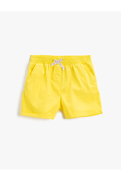Koton Vreckové šortky Bavlnené s mašľou v páse