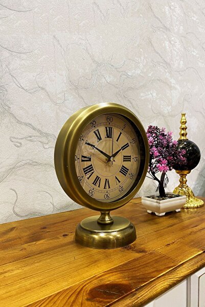 Genel Markalar Majestic Time Eskitme 25 x 20 Cm Metal Masa Saati