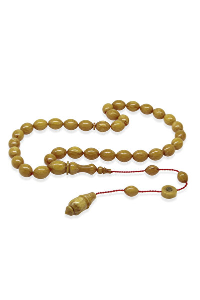 Tesbihane Καθαρισμένοι χάντρες προσευχής από κριθάρι, πράσινο ελαιόλαδο, με σ...