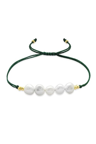 Tesbihane Macrame Braided Natural Cut Green Drawstring Yellow Dorica Ball Dec...