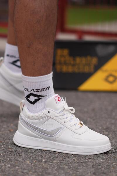 SOLAZER Erkek Beyaz Sneaker Günlük Spor Ayakkabı 036
