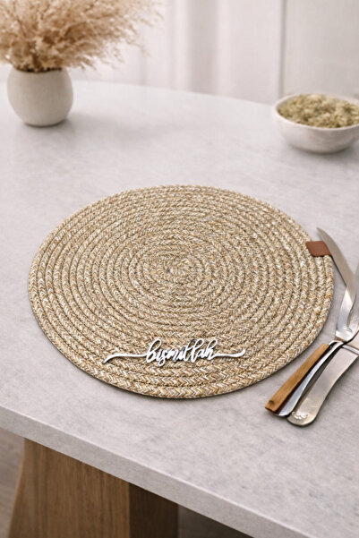 Mastella Ramazana Özel Jüt Supla Bismillah Yazılı Ramazan Sofra Sunum Servisl...