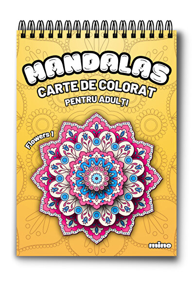 Mino Mandala Flowers Coloring Book 1 - 50 illustrations for relaxation - Anti...