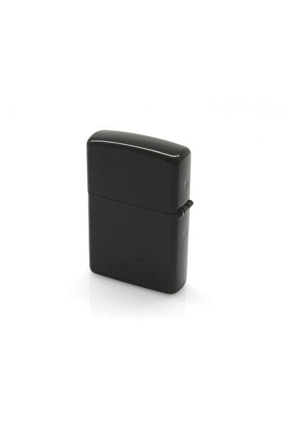 Tesbihane Zippo Tasarım Siyah Renk Taşlı Metal Çakmak