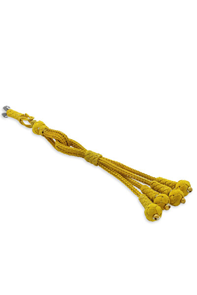 Tesbihane Дълга модел 4-частна месингова жълта пискюл