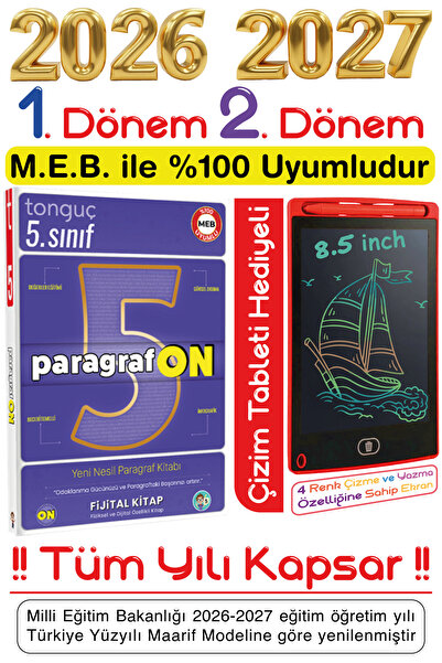 Tonguç Yayınları Tonguç 5. Sınıf Türkçe Paragrafon Tüm Yılı Kapsar 1. Dönem-2...