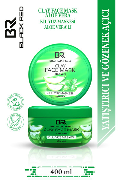 Black Red Black&Red Kil Maskesi Yüz Maskesi Aloe Vera İçerikli Killi Yüz Mask...