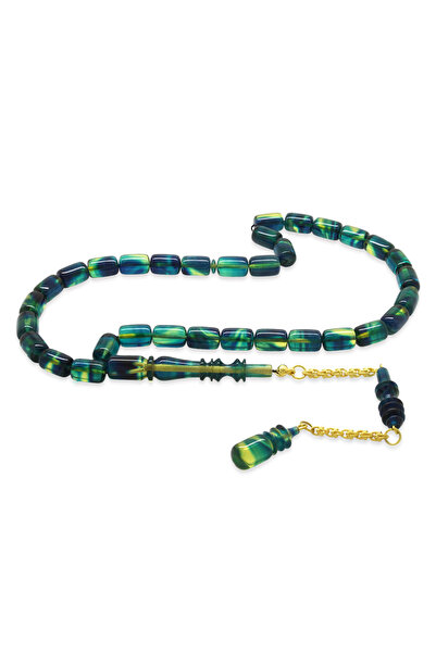 Tesbihane Золотистий колір 925 проба срібло Плющ Імамес Майстерна робота Капс...